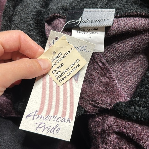 Artisans Pinecone Purple Fleece Button Up Size Large NWT - Picture 7 of 11